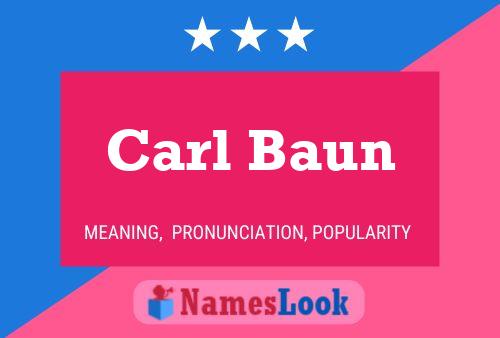 ملصق اسم Carl Baun