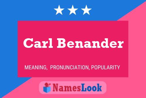 ملصق اسم Carl Benander