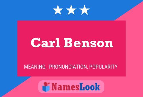 ملصق اسم Carl Benson