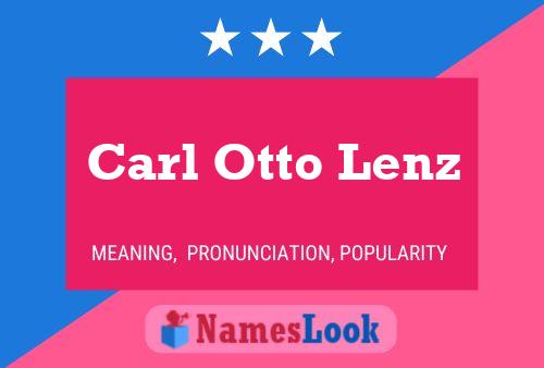 ملصق اسم Carl Otto Lenz