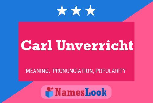 ملصق اسم Carl Unverricht