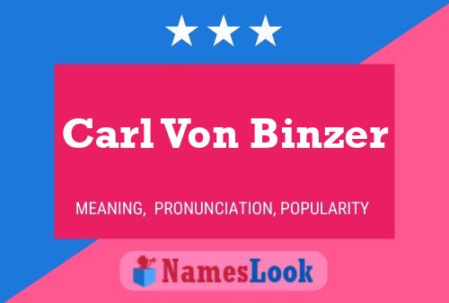 ملصق اسم Carl Von Binzer