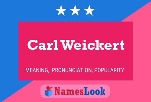 ملصق اسم Carl Weickert