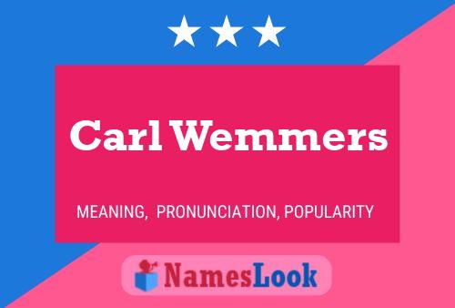 ملصق اسم Carl Wemmers