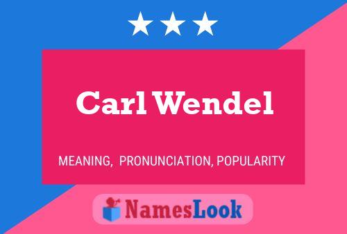 ملصق اسم Carl Wendel