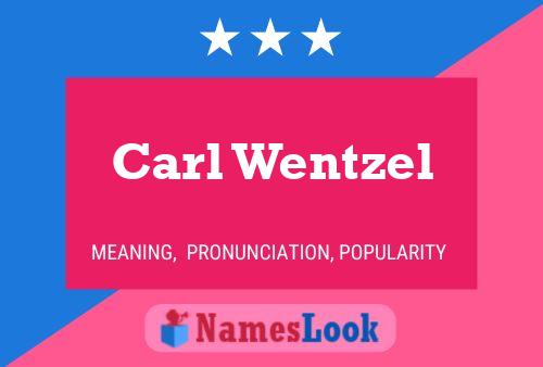 ملصق اسم Carl Wentzel