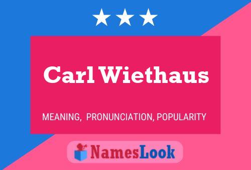 ملصق اسم Carl Wiethaus