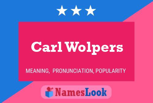 ملصق اسم Carl Wolpers