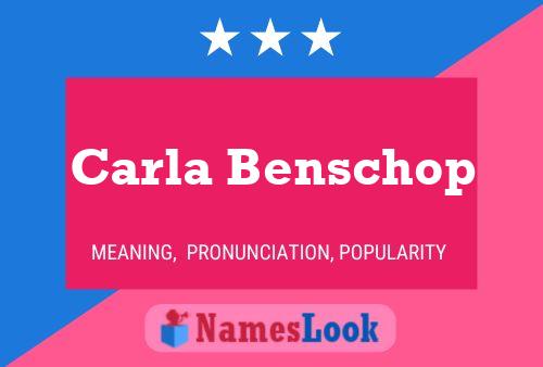 ملصق اسم Carla Benschop