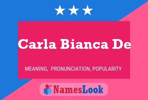 ملصق اسم Carla Bianca De