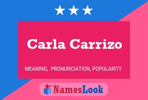 ملصق اسم Carla Carrizo