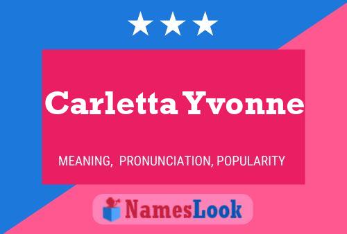 ملصق اسم Carletta Yvonne