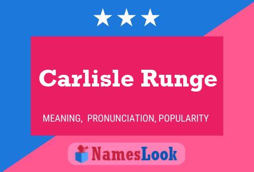 ملصق اسم Carlisle Runge