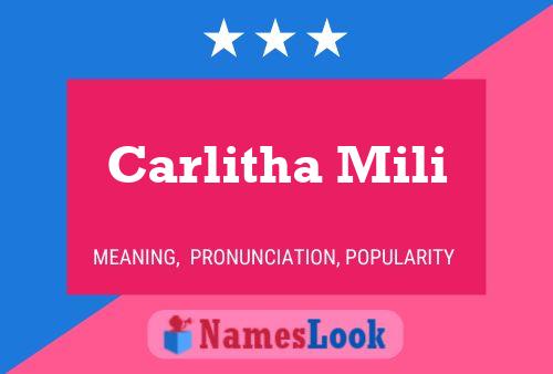 ملصق اسم Carlitha Mili