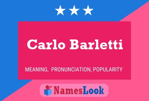 ملصق اسم Carlo Barletti