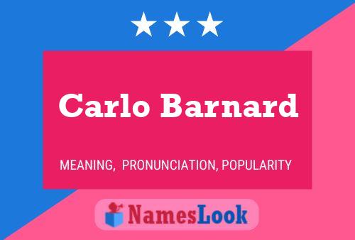 ملصق اسم Carlo Barnard