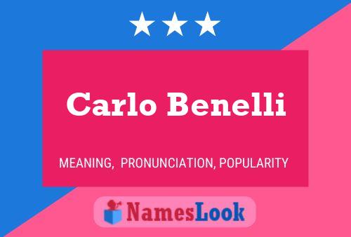 ملصق اسم Carlo Benelli