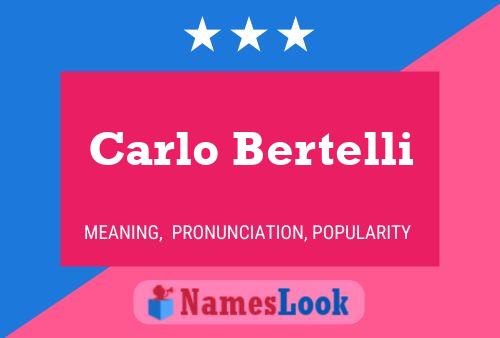 ملصق اسم Carlo Bertelli