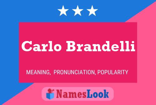 ملصق اسم Carlo Brandelli