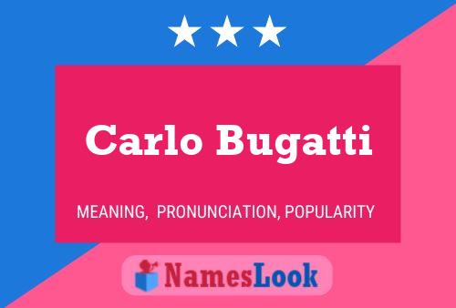 ملصق اسم Carlo Bugatti