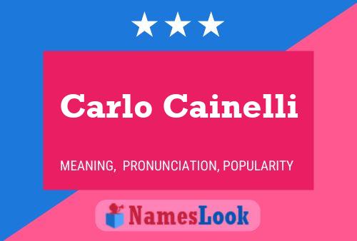 ملصق اسم Carlo Cainelli