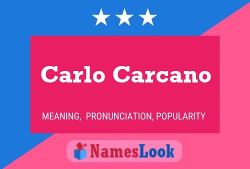 ملصق اسم Carlo Carcano