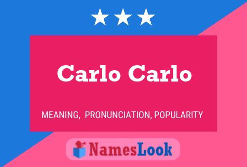 ملصق اسم Carlo Carlo