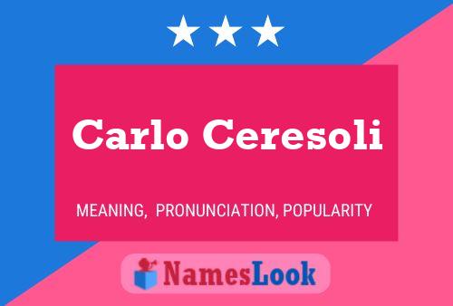 ملصق اسم Carlo Ceresoli