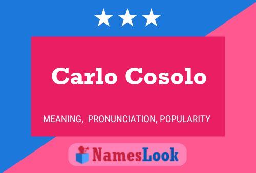 ملصق اسم Carlo Cosolo