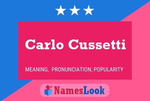 ملصق اسم Carlo Cussetti