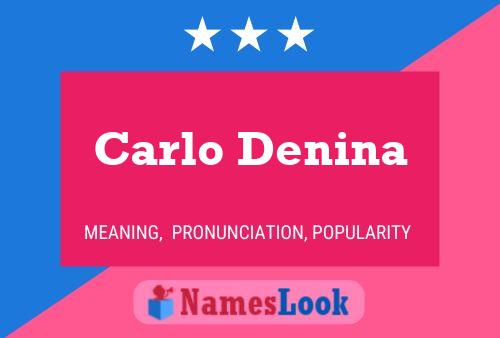 ملصق اسم Carlo Denina