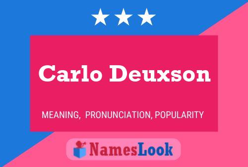 ملصق اسم Carlo Deuxson