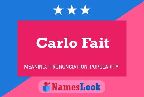 ملصق اسم Carlo Fait