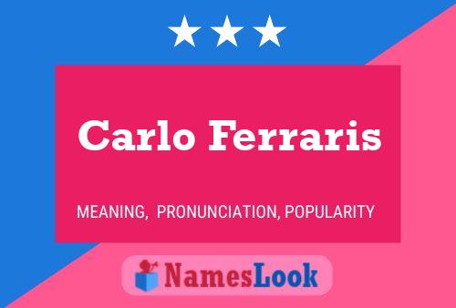 ملصق اسم Carlo Ferraris