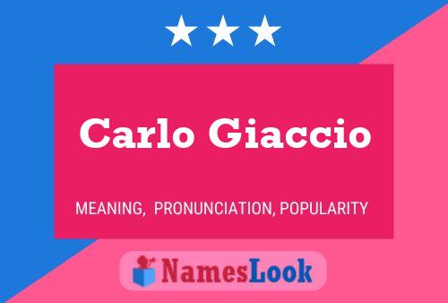 ملصق اسم Carlo Giaccio