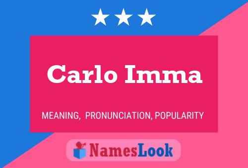 ملصق اسم Carlo Imma