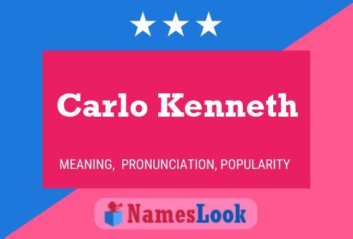 ملصق اسم Carlo Kenneth