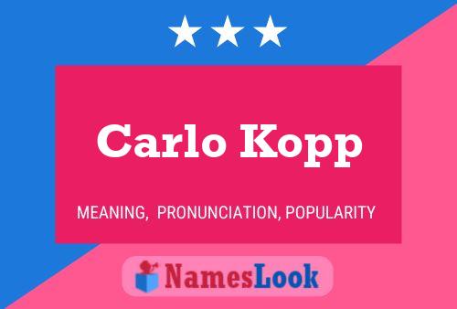 ملصق اسم Carlo Kopp