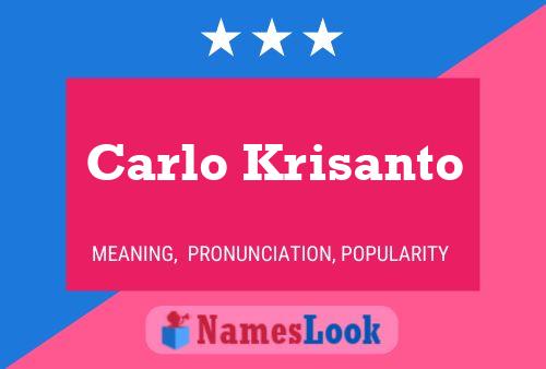 ملصق اسم Carlo Krisanto