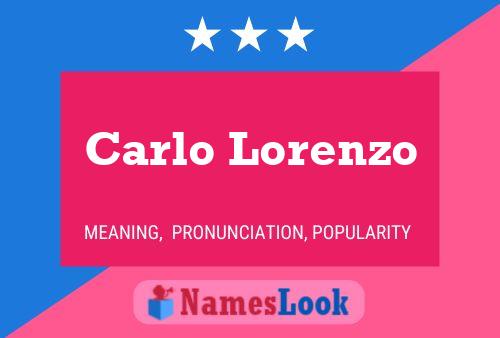 ملصق اسم Carlo Lorenzo