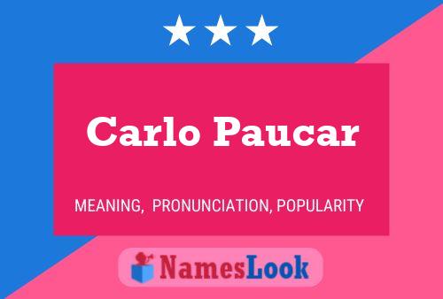 ملصق اسم Carlo Paucar