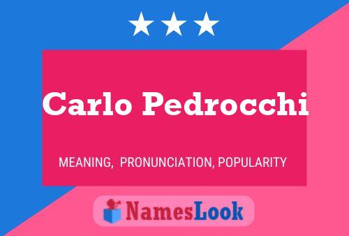 ملصق اسم Carlo Pedrocchi