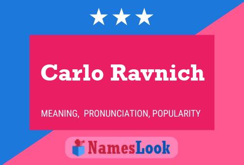 ملصق اسم Carlo Ravnich