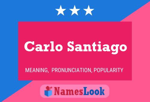 ملصق اسم Carlo Santiago