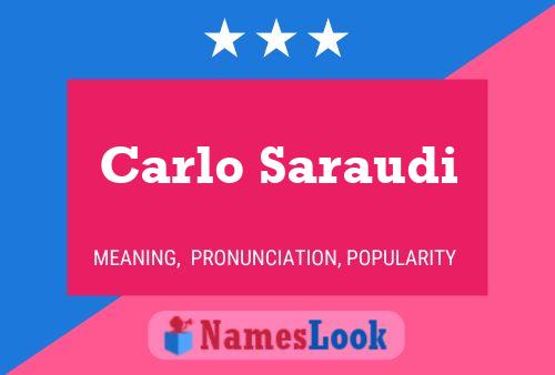 ملصق اسم Carlo Saraudi