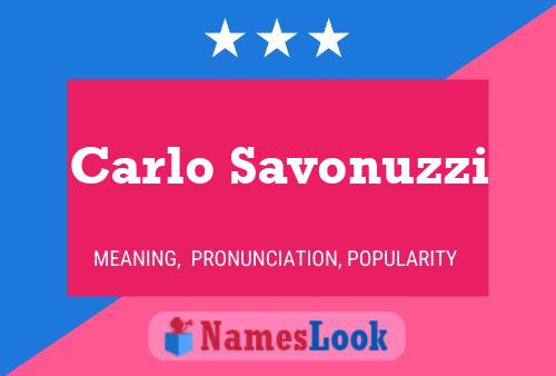 ملصق اسم Carlo Savonuzzi