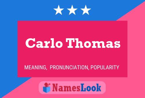 ملصق اسم Carlo Thomas