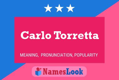 ملصق اسم Carlo Torretta