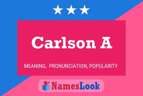 ملصق اسم Carlson A