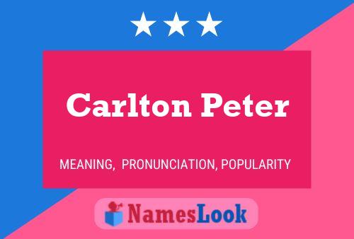 ملصق اسم Carlton Peter